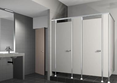 Thi công vách ngăn compact nhà vệ sinh