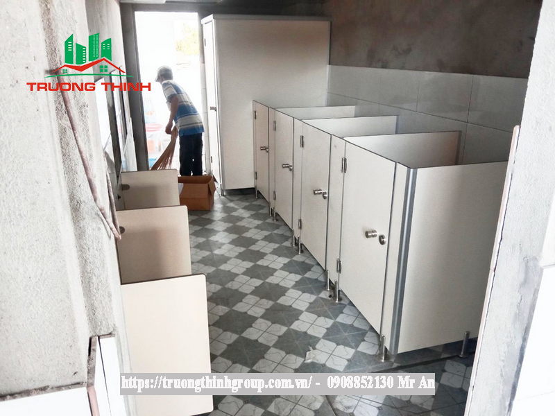QUY TRÌNH THI CÔNG VÁCH NGĂN VỆ SINH TẤM COMPACT TẠI BÌNH DƯƠNG | Lắp vách ngăn vệ sinh tấm compact 1️⃣ 【Bình Dương】